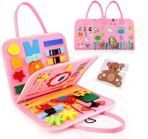 Kit Brinquedos Montessori Maleta Educativa Sensorial Criança