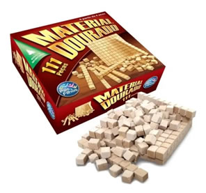 Material Dourado Madeira 111 Pçs Didático Educativo Infantil
