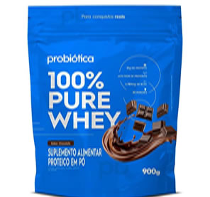 100% Pure Whey Nova Fórmula – 900g Refil Chocolate – Probiótica